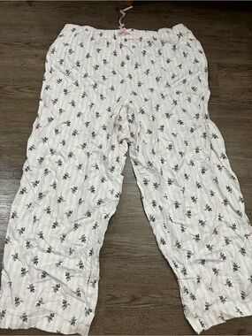 Pink Floral Pajama Pants